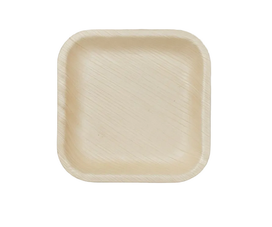 Small 4" (10cm) Square Palm Leaf Plate