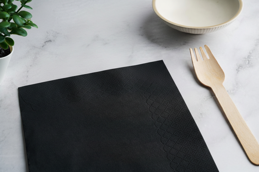 Black Paper Napkins (33 x 33 cm)