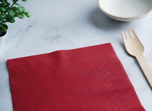 Red Paper Napkins (33 x 33 cm)