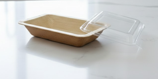 750ml Large Palm Leaf Container with RPET Lid