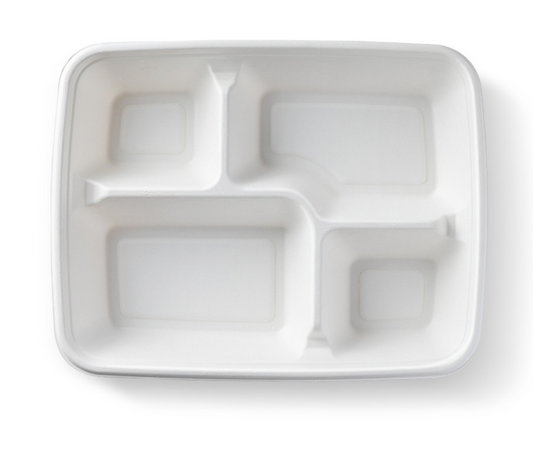 4 Compartment Meal Plate - Deep (White)