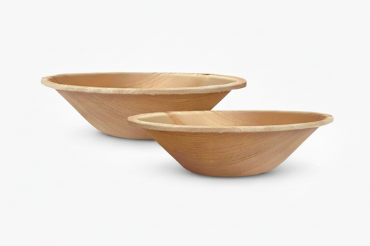 5" Round Palm Leaf Bowl (180ml)