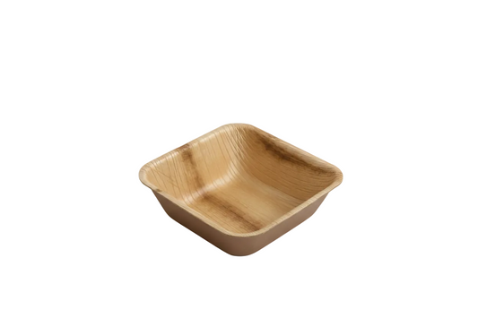 5" Deep Square Palm Leaf Bowl (500ml)