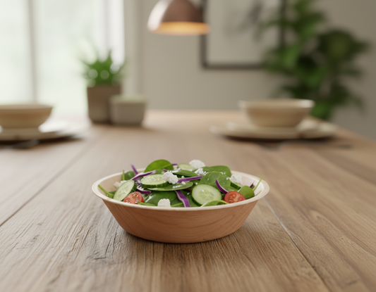 6" Round Palm Leaf Bowl (300ml)