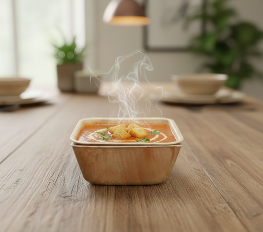 5.5" Square Palm Leaf Bowl  (550ml)