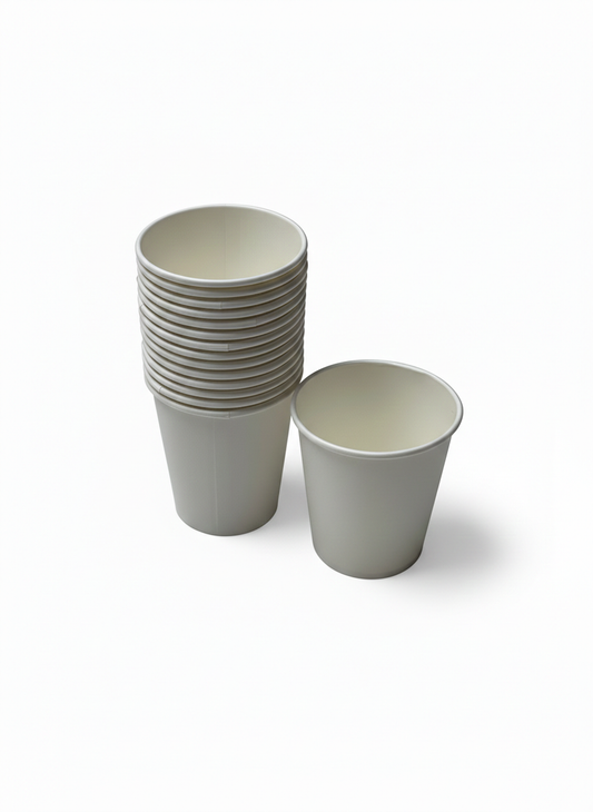 7oz White Single Wall Paper Cups (Without Lids)