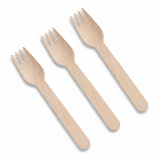 Disposable Wooden Forks (16cm)