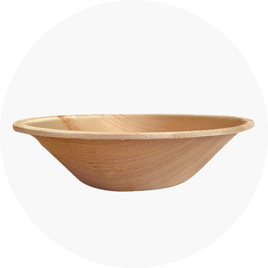 4.5" Round Palm Leaf Bowl